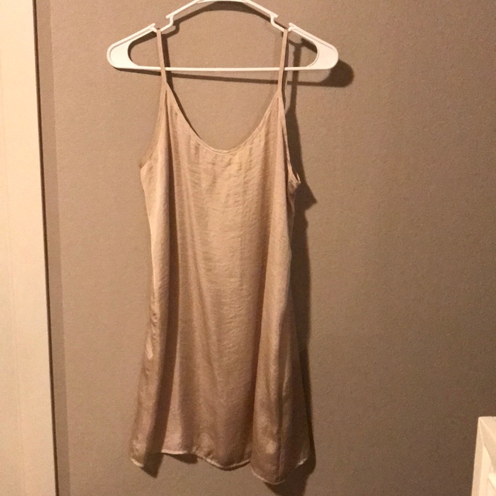 Tan Silk Dress
